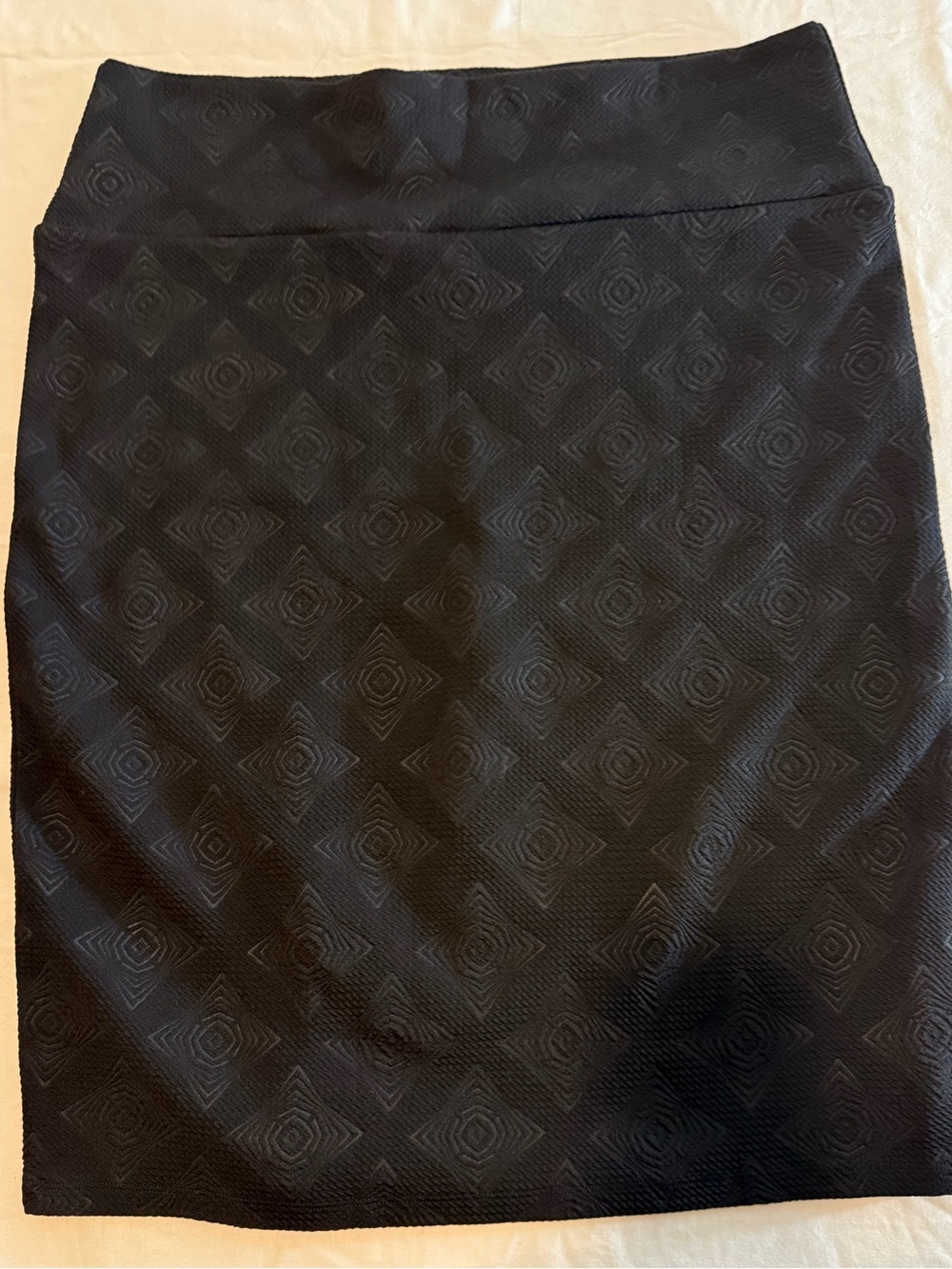 Black Textured Pencil Skirt LulaRoe XL